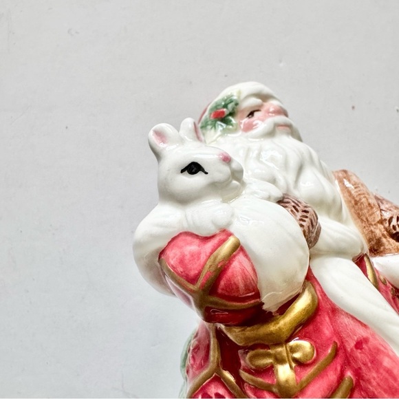 Fitz & Floyd Florentine Holiday 2003 Salt Pepper Shakers (Santa & Rabbit) in box - Picture 8 of 12